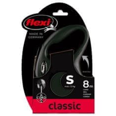 Flexi New Classic Cord S 8 m (12 kg) černá