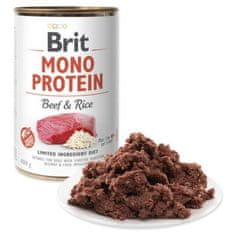 Brit Konzerva Mono Protein hovězí s rýží 400g