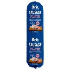 Brit Salám Sausage kuře a bílá ryba 800g