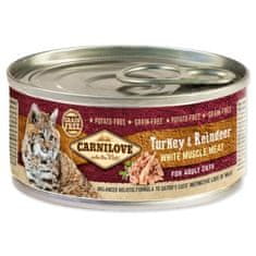 Carnilove Konzerva WMM Adult Cats krůta a sob 100g