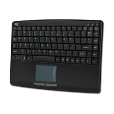 ADESSO AKB-410UB/ drátová klávesnice/ mini/ touchpad/ USB/ černá/ US layout