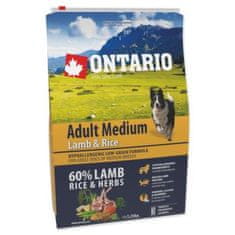 Ontario Krmivo Adult Medium Lamb & Rice 2,25kg