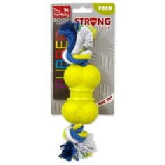 Dog Fantasy Hračka STRONG FOAMED kost guma s provazem 8,8cm