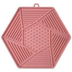 EPIC PET Podložka lízací Lick&Snack hexagon světle růžový 17x15cm