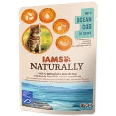 IAMS Kapsička Naturally Adult treska v omáčce 85g