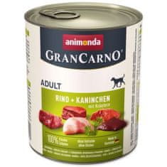 Animonda Konzerva Gran Carno Adult hovězí a králík s bylinkami 800g