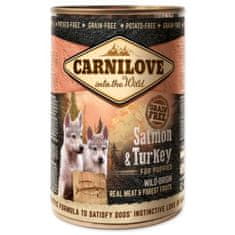 Carnilove Konzerva Wild Meat Puppy losos a krůta 400g