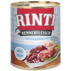 Rinti Konzerva Kennerfleisch Adult drůbeží srdce 800g