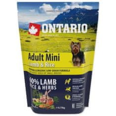 Ontario Krmivo Adult Mini Lamb & Rice 0,75kg