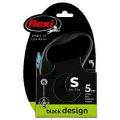 Flexi Vodítko Black Design lanko S modré 5m