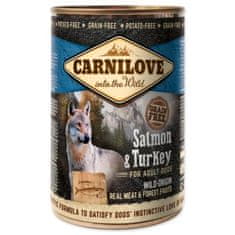 Carnilove Konzerva Dog Wild Meat losos a krůta 400g