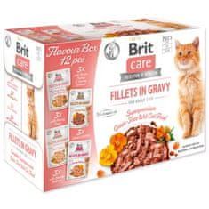 Brit Kapsičky Care Cat Flavour box filety v omáčce Multi 12x85g