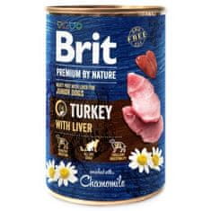 Brit Konzerva Premium by Nature krůta s játry 400g