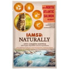 IAMS Kapsička Naturally Adult losos v omáčce 85g