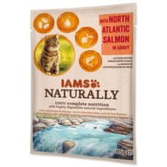 IAMS Kapsička Naturally Adult losos v omáčce 85g