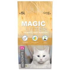 Magic cat Kočkolit Magic Litter Bentonite Ultra White Baby Powder 5L/4,4kg