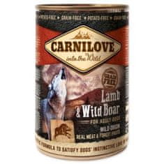 Carnilove Konzerva Dog Wild Meat jehně a divočák 400g