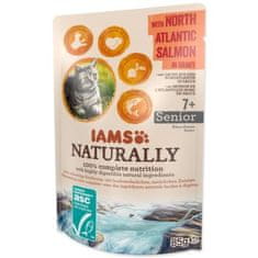 IAMS Kapsička Naturally Senior losos v omáčce 85g