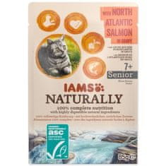 IAMS Kapsička Naturally Senior losos v omáčce 85g