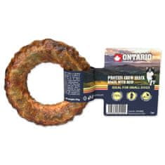 Ontario Pochoutka Protein hovězí, žvýkací bagel 8,9cm