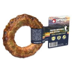 Ontario Pochoutka Protein hovězí, žvýkací bagel 8,9cm