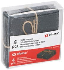 Alpina Podtácky břidlicové sada 4 ks 10x10cm ED-299358