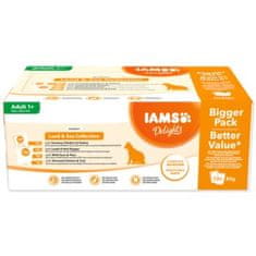 IAMS Kapsička Delights Adult mořské a suchozemské maso v omáčce multipack 6120g (72x85g)