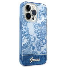 Guess GUHCP14LHGPLHB hard silikonové pouzdro iPhone 14 PRO 6.1" blue Porcelain Collection