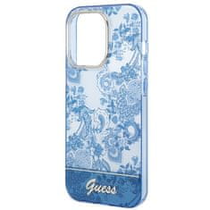 Guess GUHCP14LHGPLHB hard silikonové pouzdro iPhone 14 PRO 6.1" blue Porcelain Collection