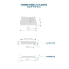 Ritchey hlavové složení COMP Cartridge Lower Integrated IS 42/30