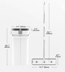 HouseVac MOP plochý 40cm HouseVac SKUARE dvě oddělené komory 3 x vložka z mikrovlákna