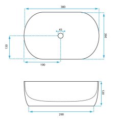 REA Umyvadlo na desku amelia mini (REA-U3322)