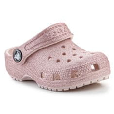 Crocs Dřeváky růžové 22 EU Classic Glitter Clog