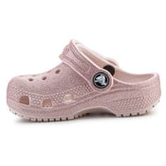 Crocs Dřeváky růžové 22 EU Classic Glitter Clog