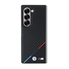 Bmw Zadní kryt M PU Carbon Tricolor Stripe MagSafe pro Samsung Galaxy Z Fold 6 Black