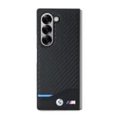 Bmw Zadní kryt M PU Carbon Blue Line pro Samsung Galaxy Z Fold 6 Black