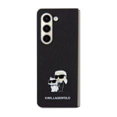 Karl Lagerfeld Zadní kryt PU Saffiano Karl and Choupette NFT pro Samsung Galaxy Z Fold 5 Black