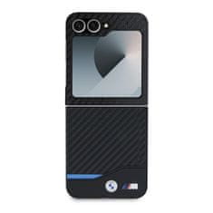 Bmw Zadní kryt M PU Carbon Blue Line pro Samsung Galaxy Z Flip 6 Black