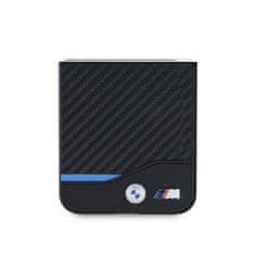 Bmw Zadní kryt M PU Carbon Blue Line pro Samsung Galaxy Z Flip 6 Black