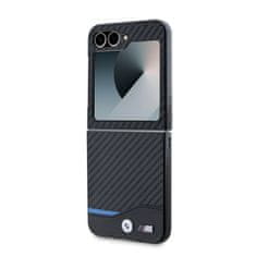 Bmw Zadní kryt M PU Carbon Blue Line pro Samsung Galaxy Z Flip 6 Black