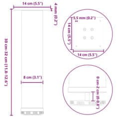 Vidaxl Nohy konferenčního stolku 4 ks bílé 30-32 cm ocel