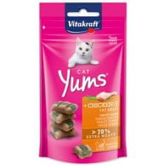 Vitakraft Pochoutka Cat Yums kuře, s kočičí trávou 40g