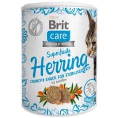 Brit Pochoutka Care Cat Snack Superfruits sleď 100g