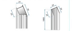 REA Sprchové dveře molier chrome + profil 80 (KPL-K6367)