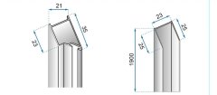 REA Sprchové dveře molier chrome + profil 100 (KPL-K6371)