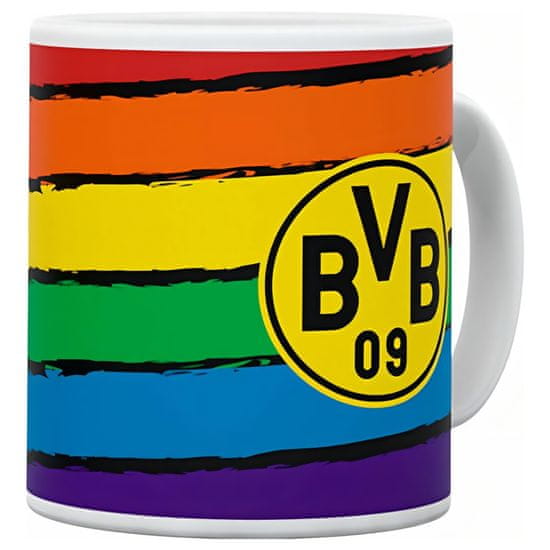 FotbalFans Hrnek Borussia Dortmund, duhový, 300 ml