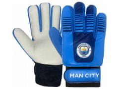 FotbalFans Brankářské rukavice Manchester City FC, modré, dorost 10-16 let