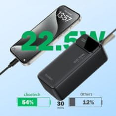 Choetech PD22 Power Bank 40000mAh 2x USB / USB-C 22.5W, černý