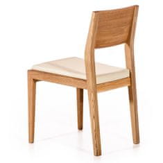 Alpi Dřevěná jídelní židle Alpi ARON chair dub-224, Wild oak, kůže-905