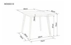 Signal Moderní jídelní stůl Mosso III 80x80 dub